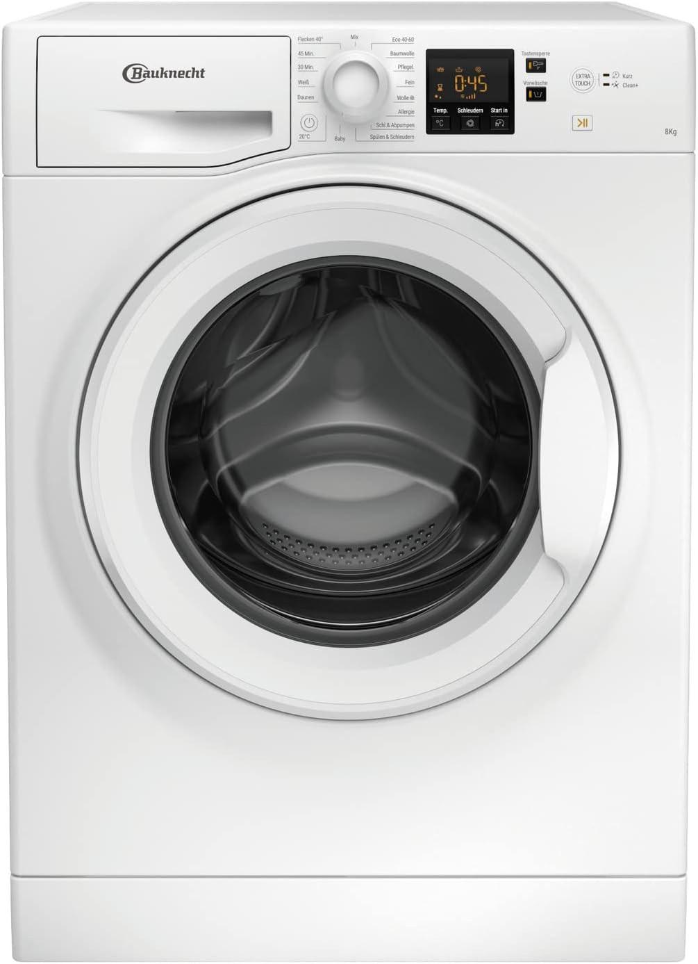 Bauknecht Waschmaschine, 8 kg, Weiß, BPW 814 A Frontlader/ / kraftvolle Fleckenentfernung/Clean