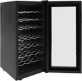 MELAQULY Weinkühlschrank, 78 L / 17.16 gal (tatsächliche Kapazität: 77.6 L / 17.07gal), Q235 Stahl, Glas, gehärtetes Glas, PVC, Schwarz