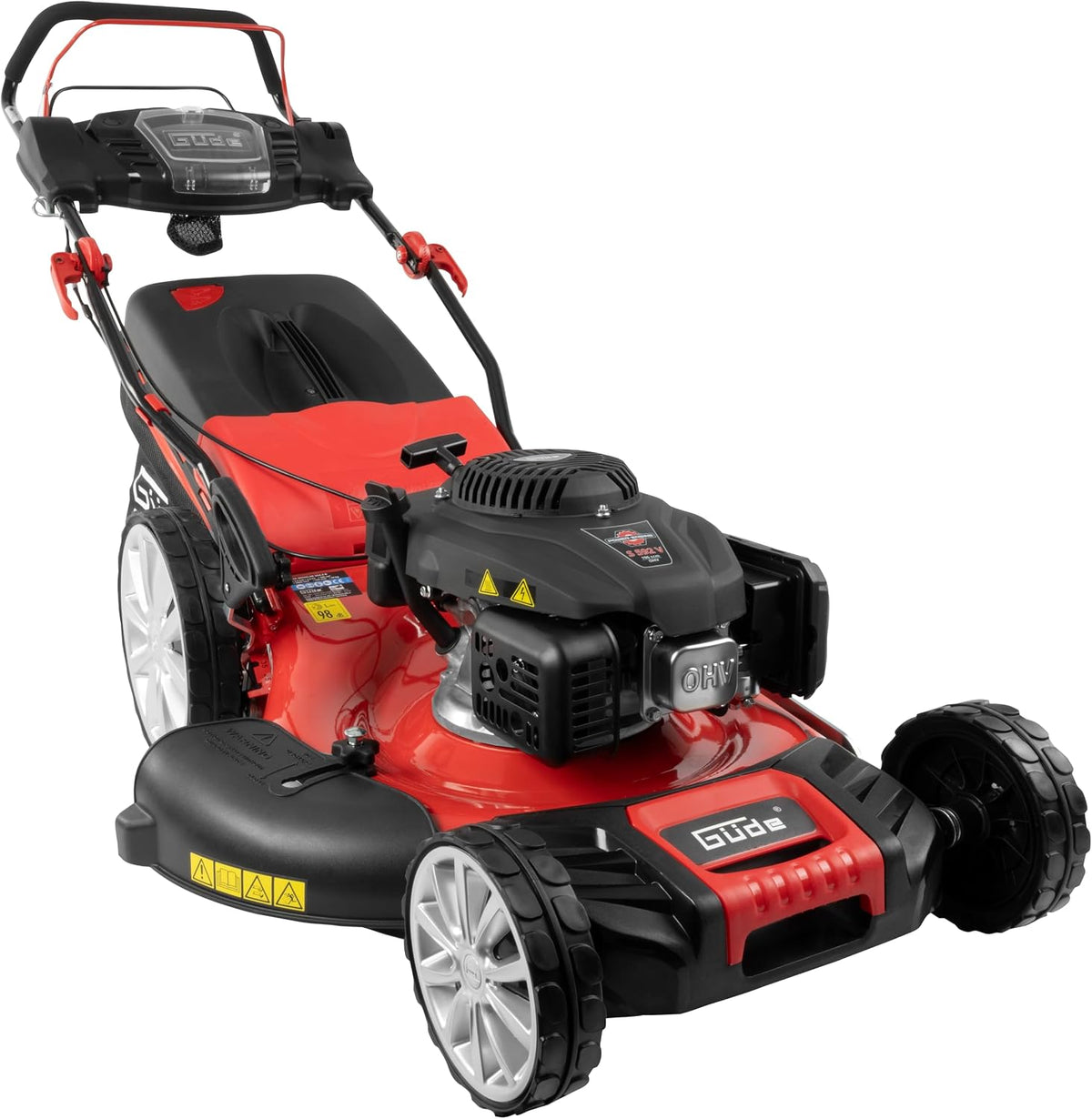 Güde Rasenmäher, 55 cm, 65l, rot/schwarz, BIG WHEELER 554.3 R (4-Takt Motor 3, 03 (kW/PS), GS-geprüft, Schnittbreite