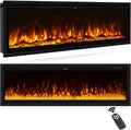 INMOZATA Elektrokamin, 60 Zoll, 1800 W, 900 W, schwarz, mit Heizung, 3-IN-1 Wand/Einbau/Standkamin, Kamin Elektrisch mit Heizung &