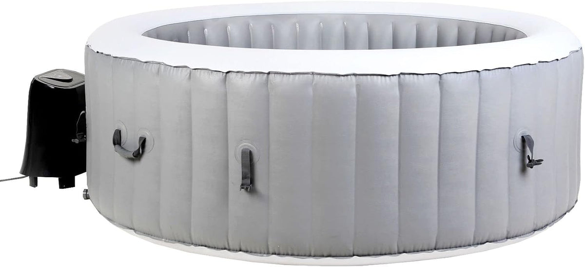 Beneo Badewannen mit Sprudelfunktion, Außendurchmesser: 208 cm, Höhe 65 cm, Grau/Weiß