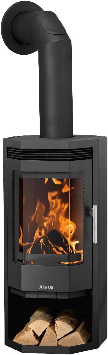 Justus Kaminofen, Schwarz, 6531 11 Usedom 5 Stahl /A+