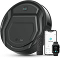 LEFANT Saugroboter, Schwarz, mit Fernbedienung, 2200 Pa Saugleistung, Automatisches Andocken, Unterstützt WLAN/Alexa/App