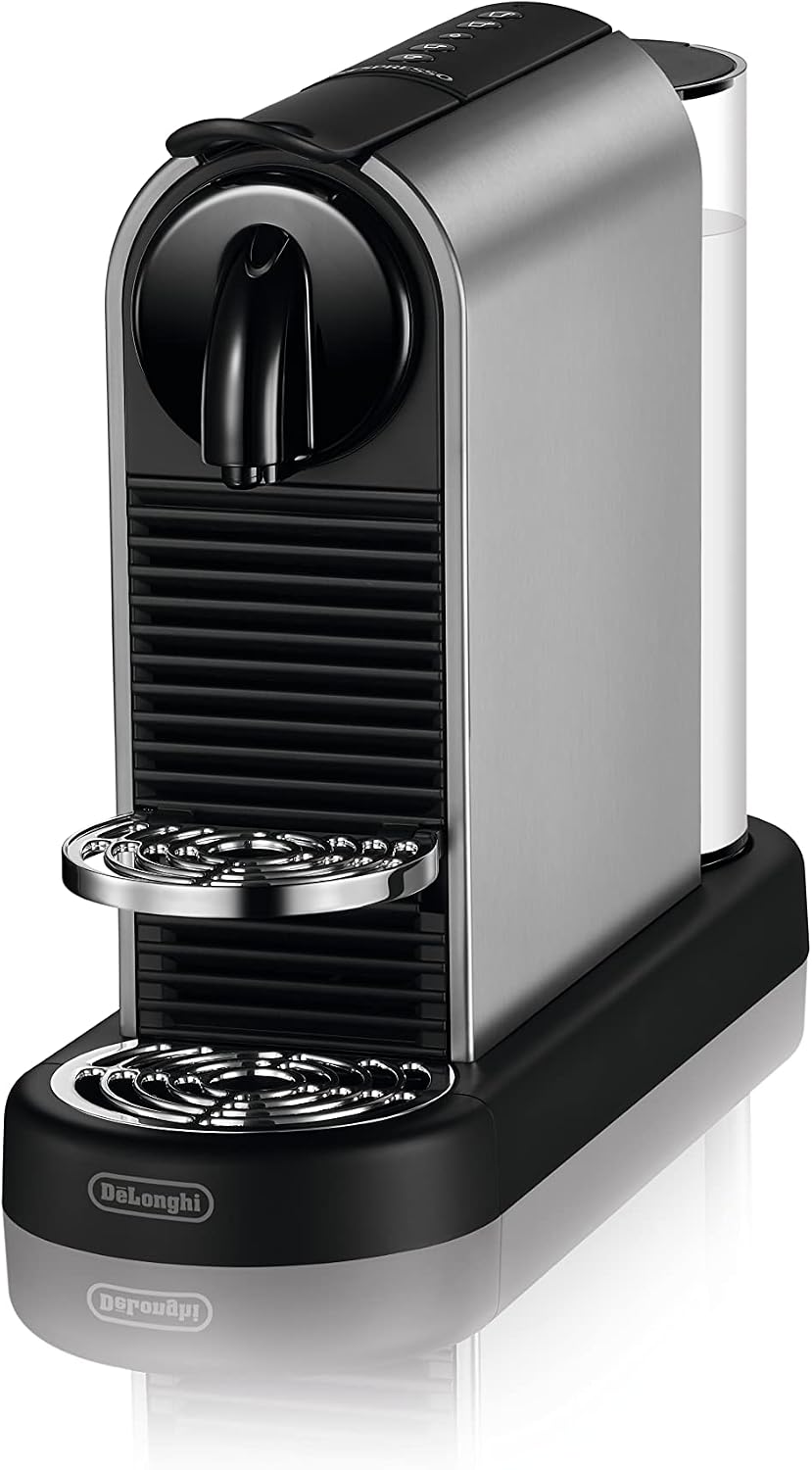 Nespresso Kaffeemaschine, 19 bar, 1260 W, Silber/Schwarz, De'Longhi CitiZ Platinum EN220.T, Kapsel-, 4 Tassengrößen