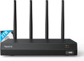Reolink Kamera, Schwarz, 4K 12CH WLAN NVR mit Wi-Fi 6, Integrierte 2TB HDD, 4/5GHz WiFi, Für WLAN-&Akku- s(außer 4G s)