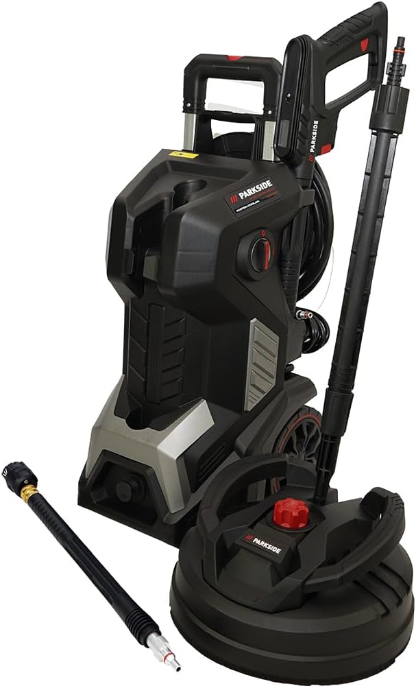 HEADNMORE Hochdruckreiniger, 3000 W, 600 l, Kunststoff / Pumpe: Aluminium, Schwarz/Rot