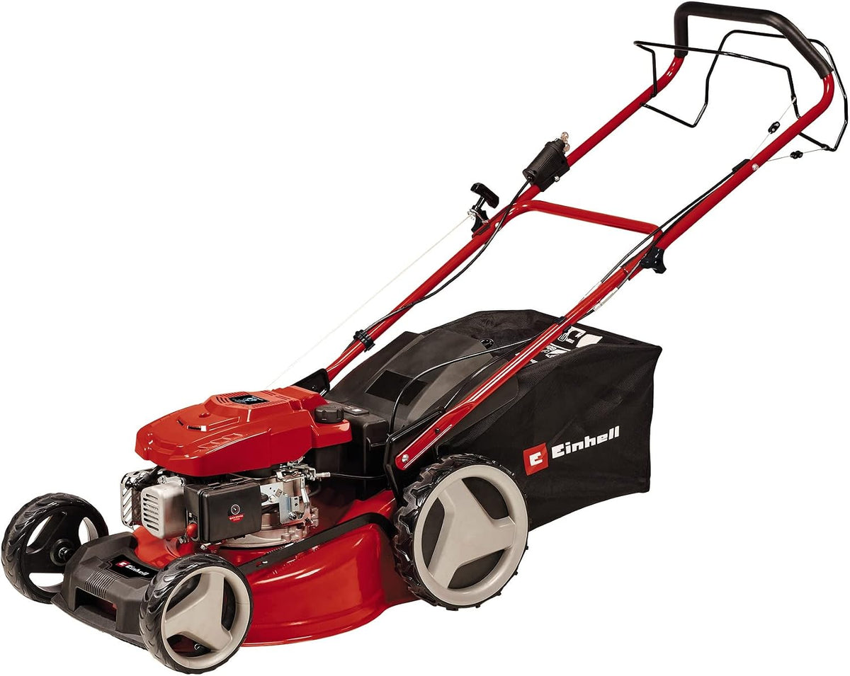 Einhell Rasenmäher, 1.400 m, 2 kW, 65 l, Rot/Schwarz/Silber, Benzin- GC-PM 46 S HW-E (, 1 Zylinder, 4-Takt-Motor