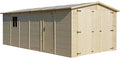 Gerätehaus TIMBELA, Naturholz, Holzgarage - Abstellraum mit Fenstern- H222x616x324 cm /18