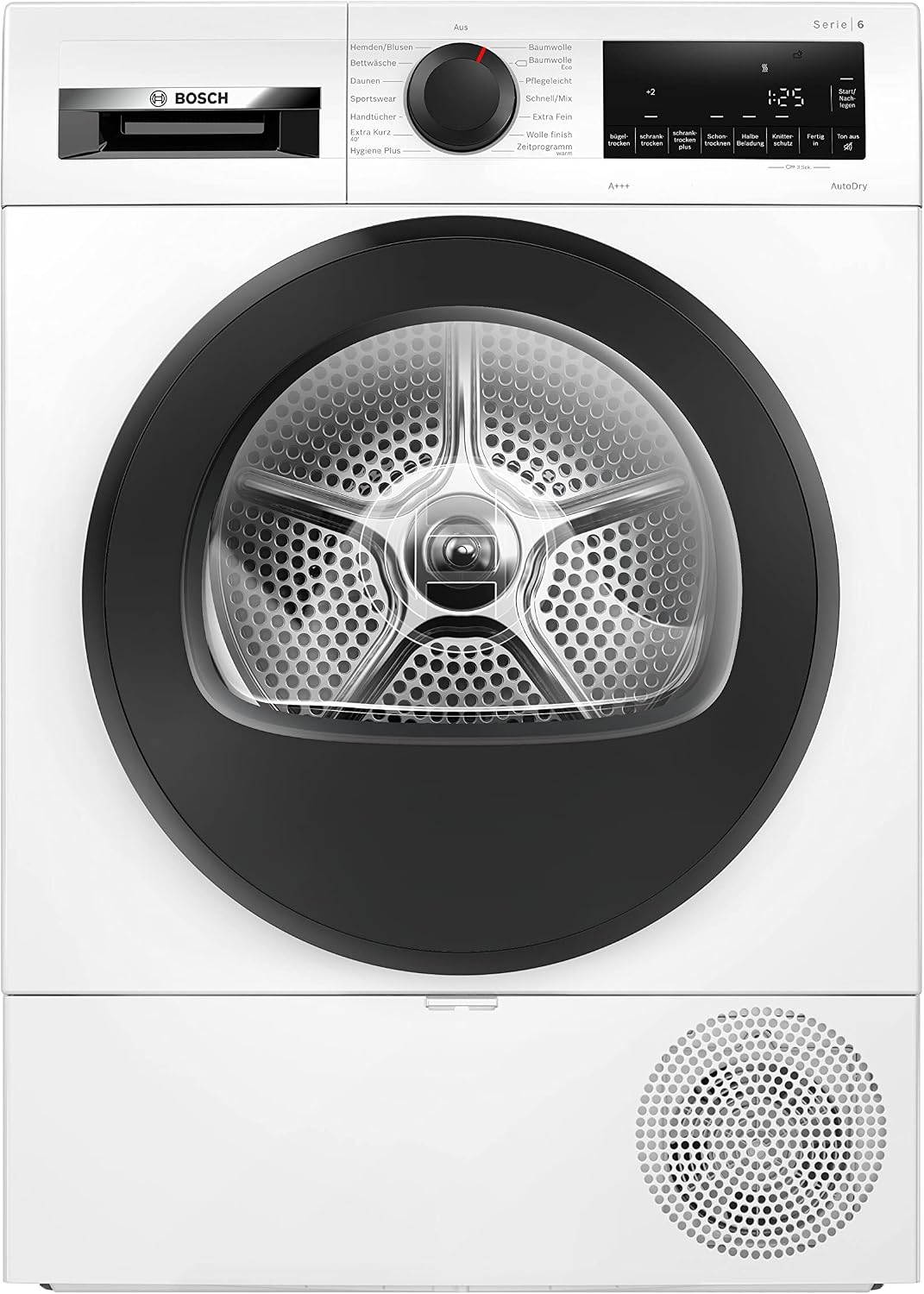 WQG235D00, Stiftung Warentest GUT (2,2)*, Serie 6, Wärmepumpentrockner 8 kg, Schneller getrocknete Wäsche, Auto Dry, Option Halbe Beladung, Sensitive