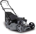 Scheppach Rasenmäher, 65 Liter, 51 cm, Schwarz/Grau, Reinigungsfunktion, Fangkorb, Stahlgehäuse, 7-stufige Höhenverstellung