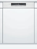 Bosch Geschirrspüler, 60 cm, Weiß, SMI4HTW31E Serie 4 Smarter integriert, breit, Besteckkorb, Silence Programm besonders leise