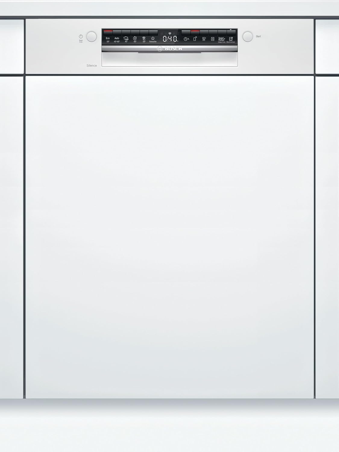 Bosch Geschirrspüler, 60 cm, Weiß, SMI4HTW31E Serie 4 Smarter integriert, breit, Besteckkorb, Silence Programm besonders leise