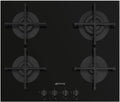 Smeg Kochfeld, Glas, Schwarz, PV264B, SELEZIONE-Gas