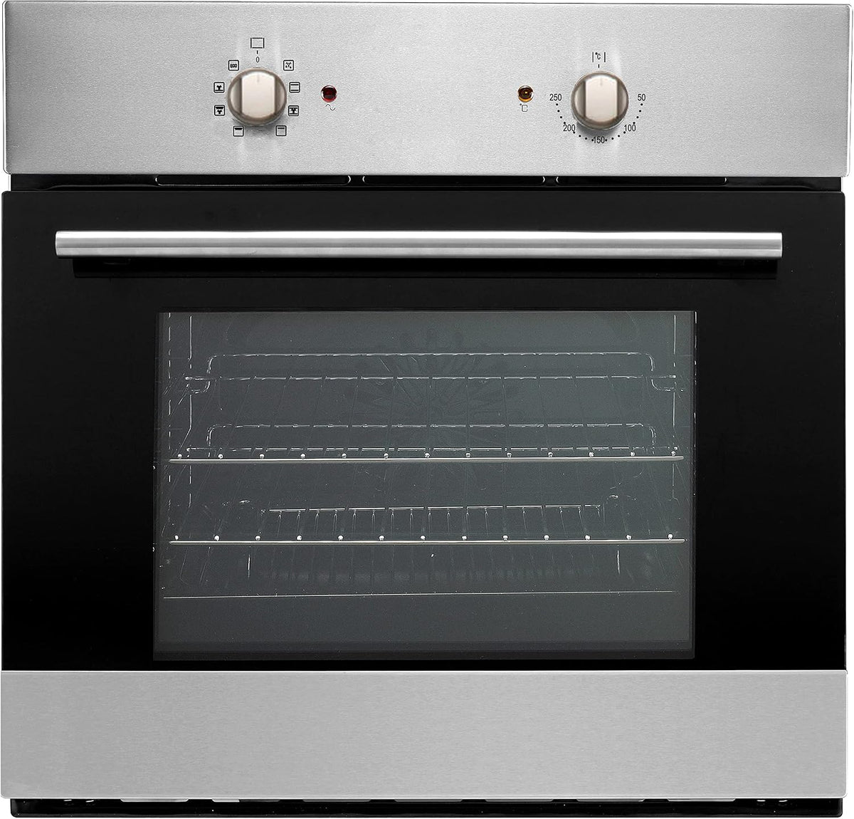 respekta Backofen, 54 Liter, Silber/Schwarz, Einbau autark / 8 Beheizungsarten / Garraum /