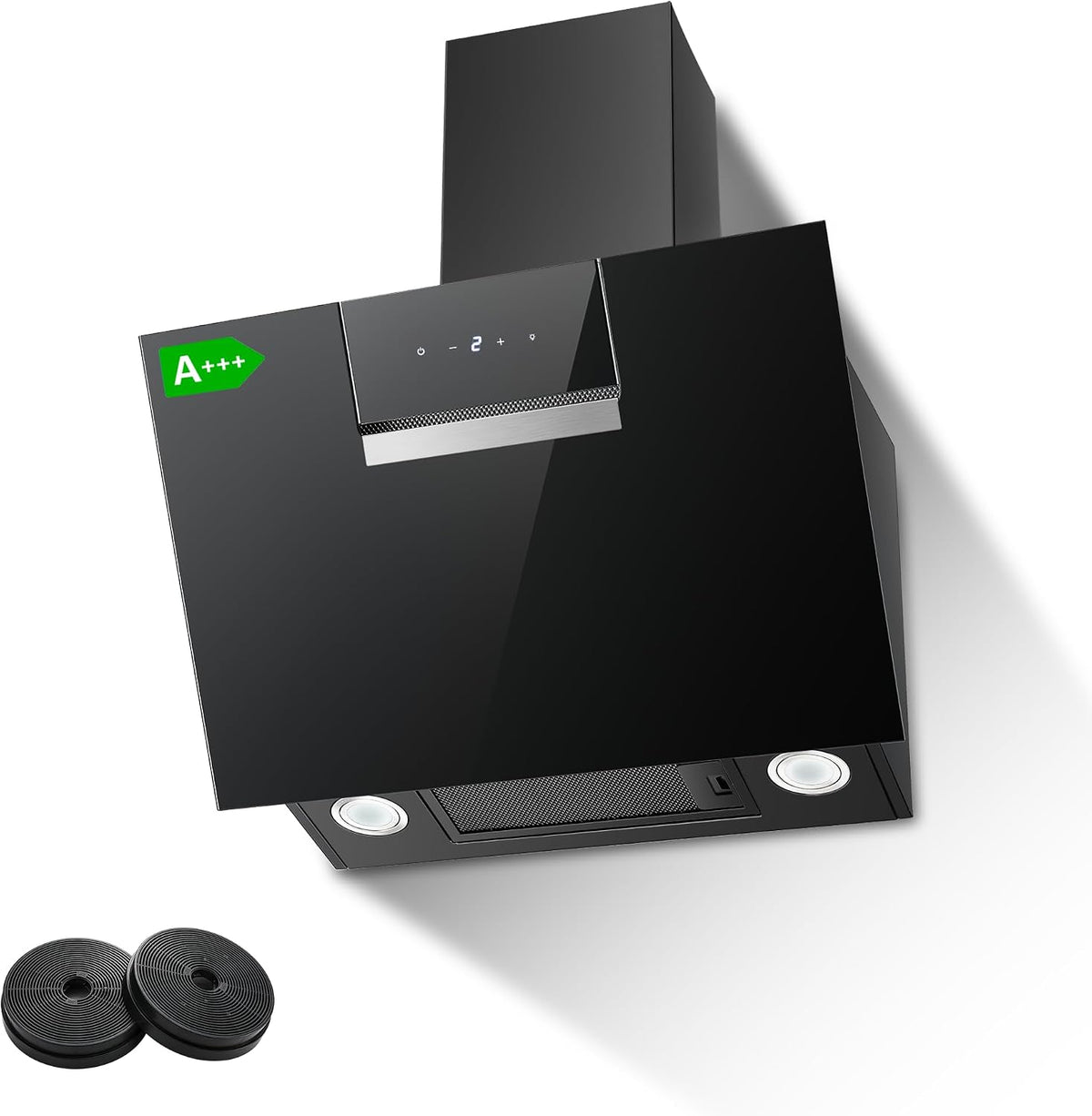 SNDOAS Dunstabzugshaube, 800 m, 60 cm, Schwarz, ³/h Saugkraft, A+++ Energieeffizienzklasse, 3 Stufen + Booster Touchscreen