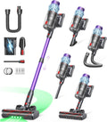 Powerffy Staubsauger, 600 W, 1,5 L, 1M, Lila/Blau/Schwarz/Rot, Akku /50kPa/65Min, Kabellos mit Schlauch, Aromatherapie