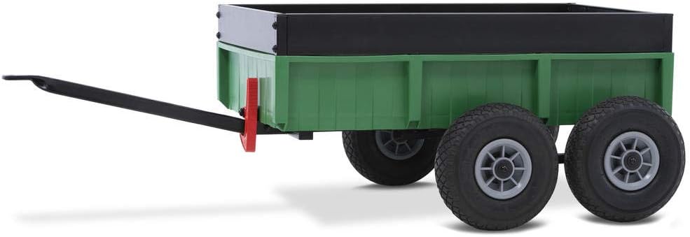 BERG Tretfahrzeuge, Karbon Stahl, Grün/Schwarz/Rot, Tandem Trailer XL Go Kart Accessory Green, 18.08.04.00