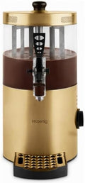 H.Koenig Buffetschrank, 1200 W, 3 l, Gold/Schwarz, Spender für heiße Schokolade SHK804, Edelstahl, abnehmbarer Behälter