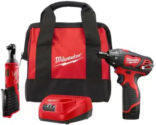 milwaukee Elektrowerkzeug, Rot/Schwarz, Charger, Tool Bag