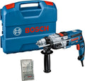 Professional Schlagbohrmaschine GSB 19-2 RE 850 W mit 7-tlg. Set im Koffer Elektrowerkzeug, Blau/Silber/Schwarz