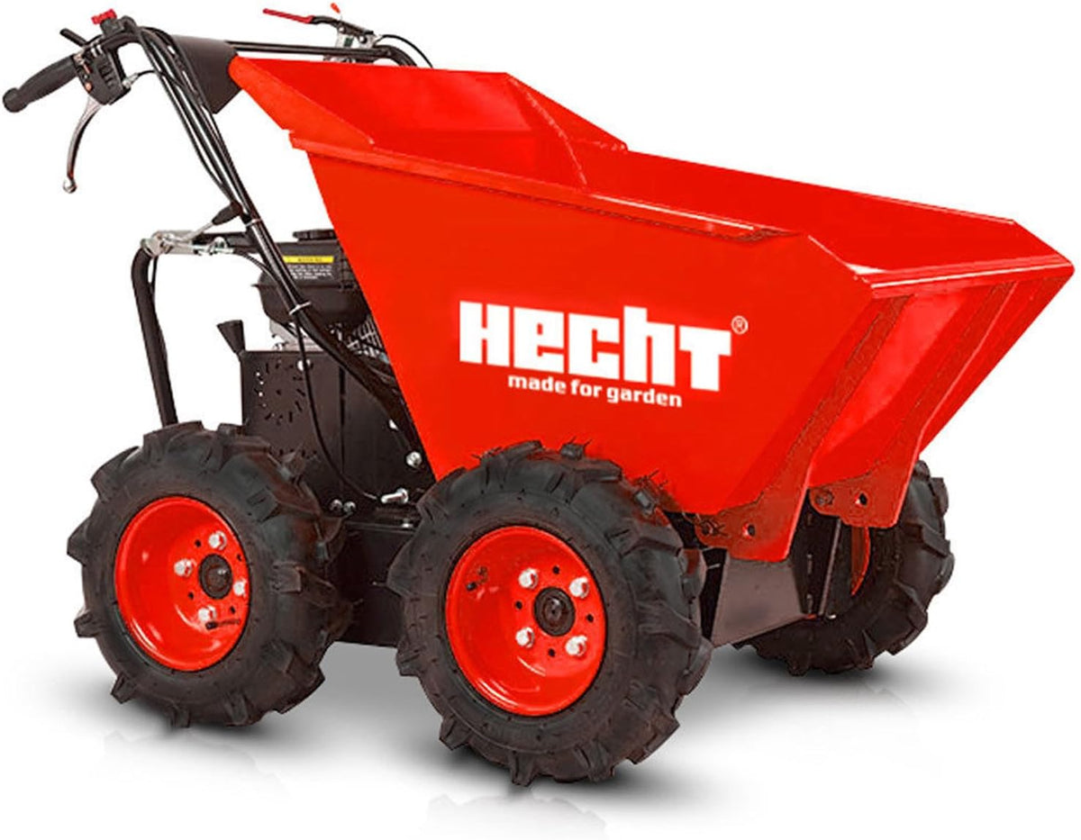 Hecht Schubkarren, Rot/Schwarz, Mini-Dumper 2636 Muldenkipper Motor-Schubkarre Transporter