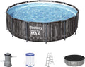 Bestway Stahlrahmenpool, 4.27m, 1.07m, grau/blau, 14' x 42'/ x Pool Set