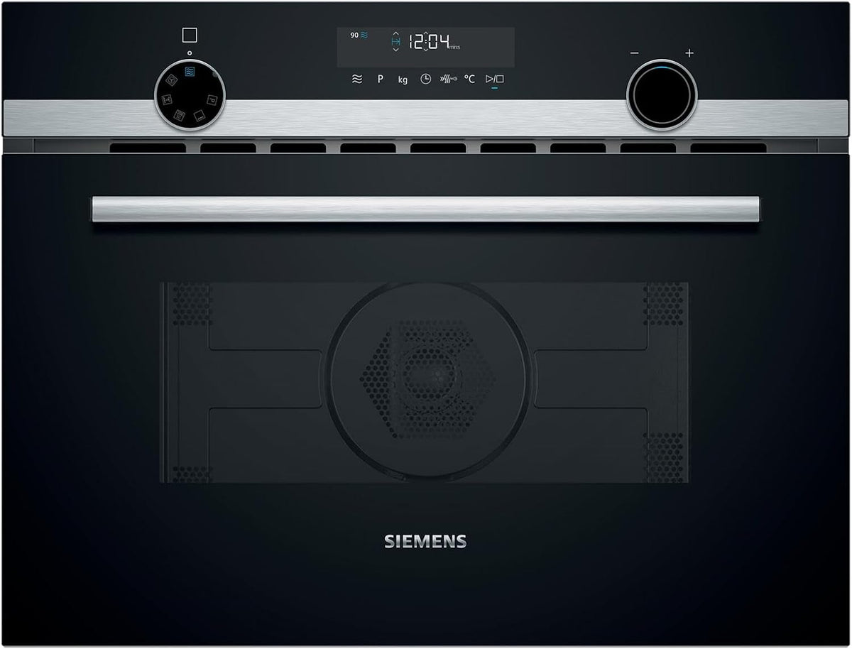 Siemens VB558C0S0 iQ500 Backofen Elektro / Einbau / A+ / 90 cm / Heißluft / Digital Display Edelstahl Mikrowelle, 60 x 45 cm, 900 W, 44 L