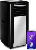 Klarstein Klimaanlage, Schwarz/Weiß, 5-in-1 Mobiles Klimagerät, Luftentfeuchter, Ventilator, Nachtmodus, Antibakterieller Luftreiniger