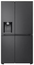 LG Side-by-Side-Kühlschrank, 628 L, Schwarz Metallisch, GSJE81EPBD Side-by-Side Kühlschrank mit Eis-, Crushed Ice- & Wasserspender