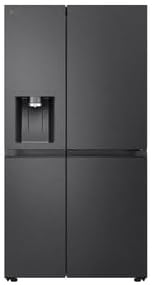 LG Side-by-Side-Kühlschrank, 628 L, Schwarz Metallisch, GSJE81EPBD Side-by-Side Kühlschrank mit Eis-, Crushed Ice- & Wasserspender