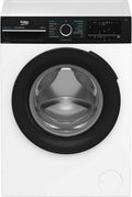 Beko Waschmaschine, 10 kg, Weiß/Schwarz, BM3WFU41041 W, Frontlader, 1400 U/min, Weiß