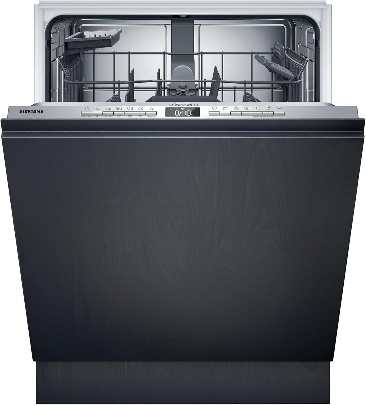 SIEMENS Geschirrspüler, 60 cm, Schwarz/Silber, SX63EX22AE, iQ300 Smarter, Vollintegrierte Spülmaschine, Made in Germany