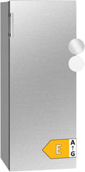 Bomann Getränkekühlschrank, 143 cm, 40 dB, 242 L, Silber, ® Kühlschrank ohne Gefrierfach, Energieklasse E, 5 Ablagen
