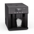 Klarstein Eiswürfelmaschine, 15 kg, Schwarz, Edelstahl-Eiswürfelbereiter, 3 Eiswürfelgrößen, /24 h, Touch-Display