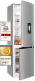Exquisit Kühl-Gefrierkombination, 251 L, Silber, KGC265-70-NF-WS-040C inoxlook, Volumen, Kühl Gefrierkombination No-frost