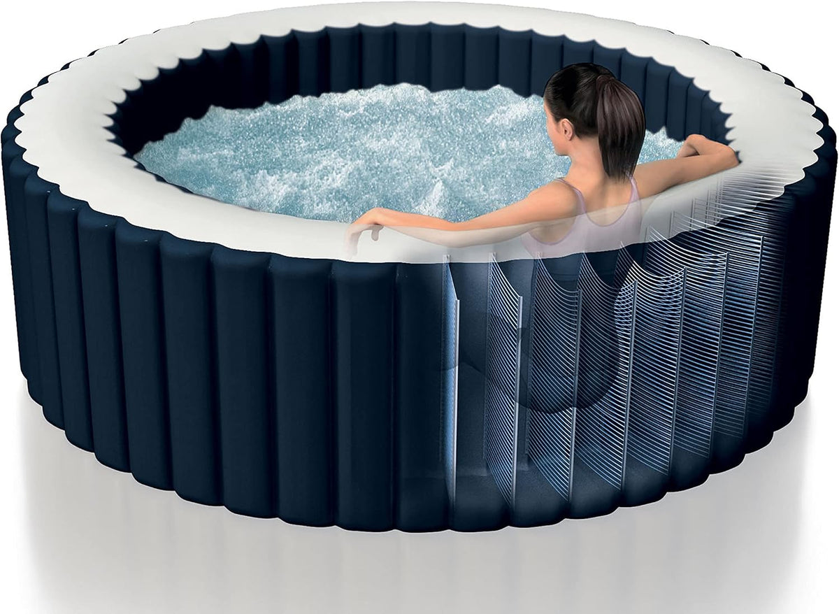 Intex Aufblasbare Pools, 196 x 71 cm, Blau/Weiß, PureSpa Bubble Massage Set, 28430