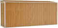 Gerätehaus Gecheer, 118 x 382 x 178 cm, Verzinkter Stahl, Metall, Braun, Wandmontiertes Gartenhaus Metall Geräteschuppen