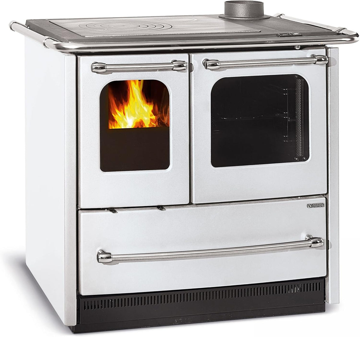 La Nordica. Backofen, 6,5 kW., Weiß/Schwarz, La L7014502 Sovrana Easy weiß Küchenofen