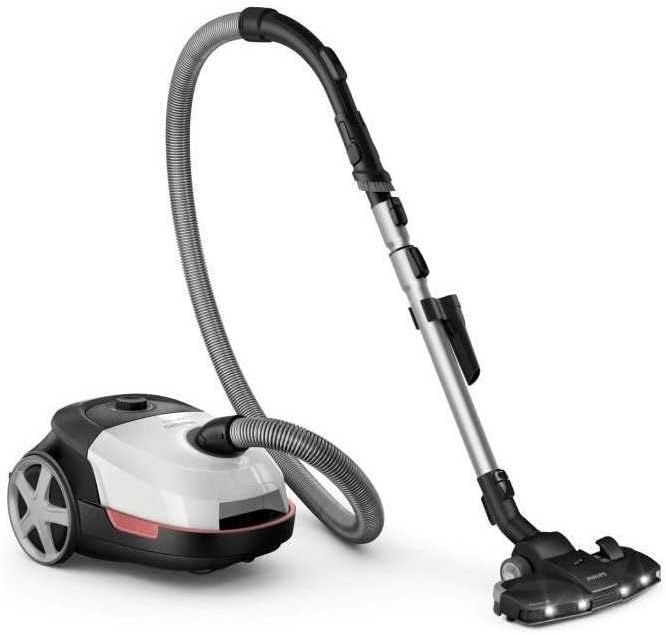 Philips Staubsauger, 900 W, 4 L, Weiß/Schwarz, Boden mit Beutel - XD6122/12 - - - Polarweiß