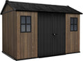 Gerätehaus Keter, Braun/Schwarz, Apex 7, 5x11, Kunststoff Geräteschuppen mit Oberlicht und Belüftung, abschließbar