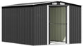 Gerätehaus TRIUMPHKEY, 247x301x178 cm, 13.2m, Anthrazit, Metall mit Stahlfundament, ³ Großes Geräteschuppen mit Satteldach