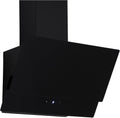 respekta Dunstabzugshaube, 67,5 dB, 60 cm, Schwarz, kopffrei / schräg / Metallgehäuse mit Glasschirm in /