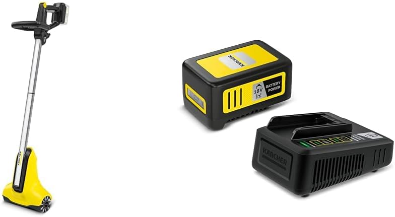Karcher Rasenmäher, 10 bar, 4 bar, 180 l, 18 V, Gelb/Schwarz, Kärcher Akku-Terrassenreiniger PCL 3-18, Druck: max