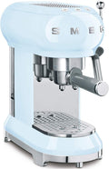 Smeg Kaffeemaschine, 1350 W, 1 l, Pastellblau, ECF01PBEU Manual Espresso -Maschine, Cappuccino -System, Thermoblock