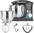 MPM Universalküchenmaschinen, 2400 W, 7l, Schwarz/Silber, Planetarische Küchenmaschine MRK-23 - Multifunktional Mixer