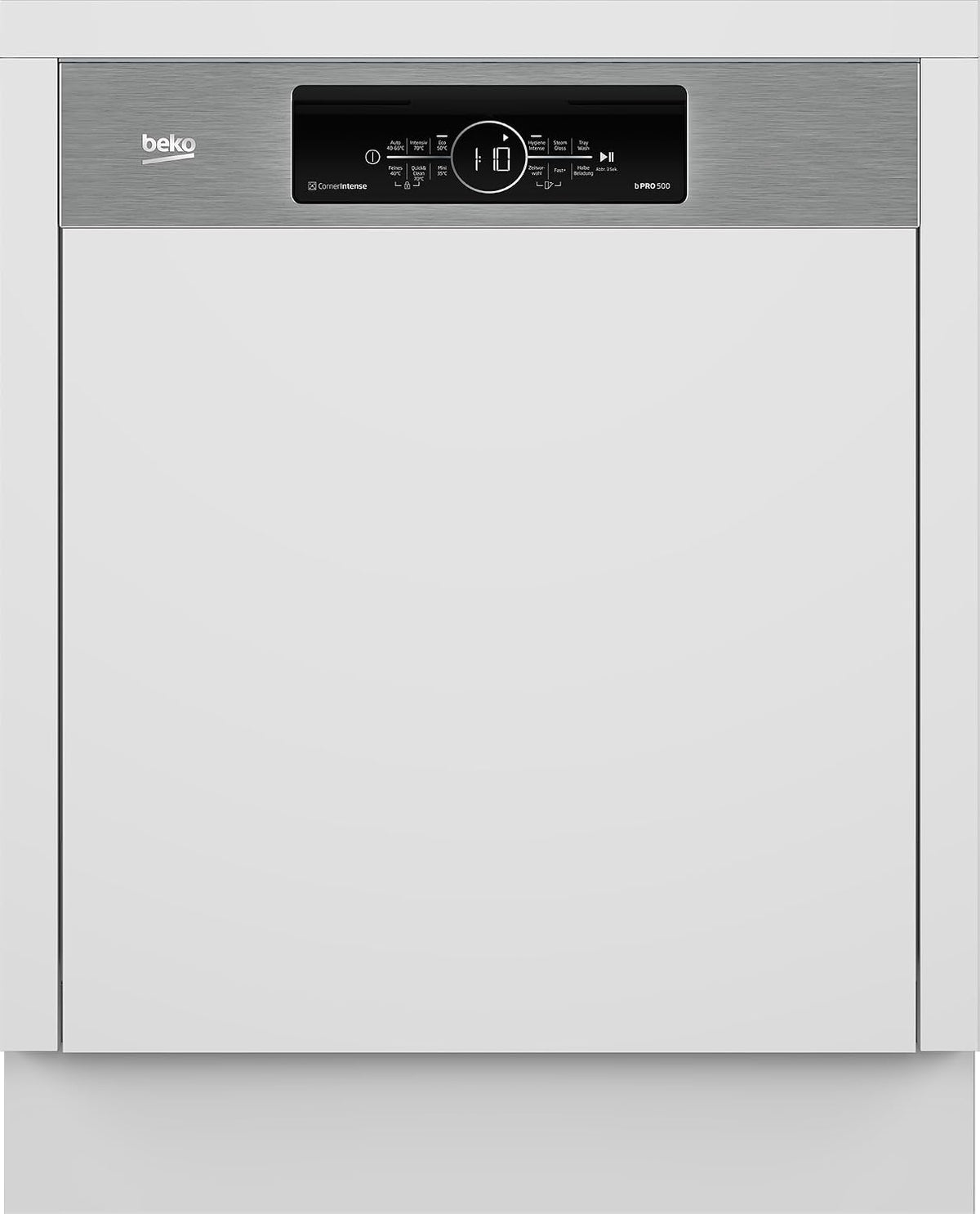 Beko Geschirrspüler, 60 cm, Silber/Schwarz, BDSN36461XC bPRO 500 Einbau- teilintegriert, für 14 Maßgedecke, 3 Spülebenen