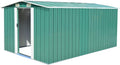 Gerätehaus Festnight, 257x398x178 cm, verzinkter Stahl, Grün, Geräteschuppen Metall aufbewahrungsbox Garten Geräteschrank