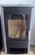Fireplace Kaminofen, 6KW, Schwarz/Grau, Brasil schwarz