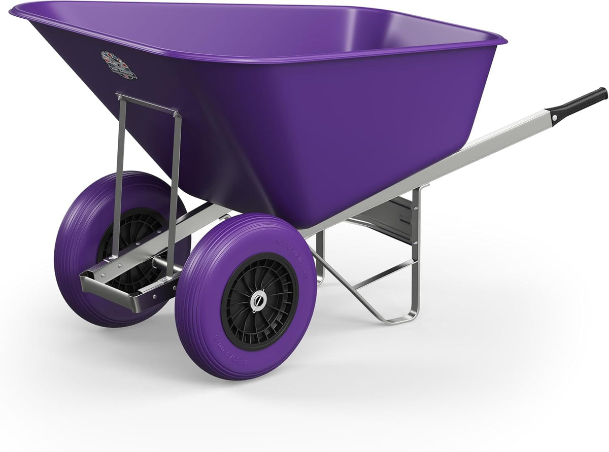 Agri Barrow Schubkarren, 200 Liter, Lila, Schubkarre Kunststoff Schubkarre mit pannensicheren Twin, Landwirte, Gärtner