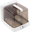MEHOOSPVN Tischgeschirrspüler, 800 W, 6 L, PP, Weiß/Braun, Mini Spülmaschine freistehend Geschirrspüler, Klein mit/ohne Wasseranschluss benutzbar